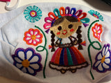 Reusable Embroidered FaceMasks - "Maria" Dolls