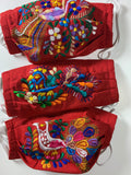 Reusable Embroidered FaceMasks - Peacocks