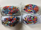 Reusable Embroidered FaceMasks - Peacocks