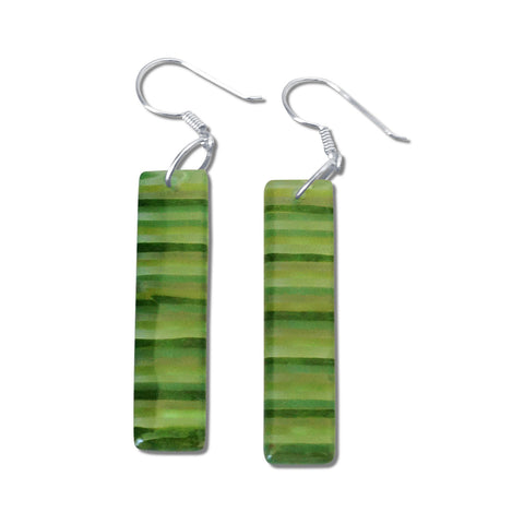 LGAN Glass Earrings - Green