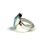 Cocol Blown Glass Ring - Aqua
