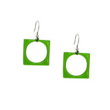 Hoyo Glass Earrings - Lime Green