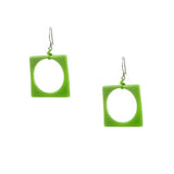 Hoyo Glass Earrings - Lime Green