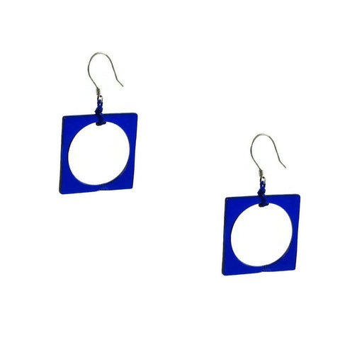 Hoyo Glass Earrings - Navy