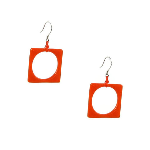Hoyo Glass Earrings - Orange