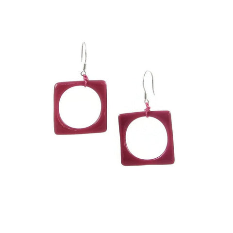 Hoyo Glass Earrings -Pink