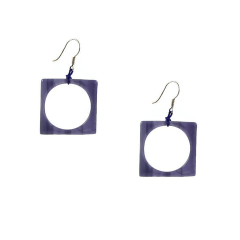 Hoyo Glass Earrings - Purple