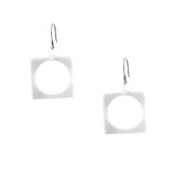 Hoyo Glass Earrings - White