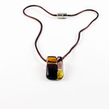 Cobblestones Mini Glass Pendant - Amber