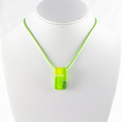 Cobblestones Mini Glass Pendant - Lime