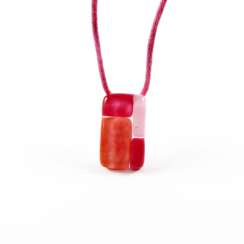 Cobblestones Mini Glass Pendant - Pink