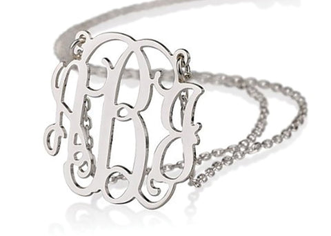 Silver Monogram Necklace