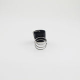 Onyx Curly Ring