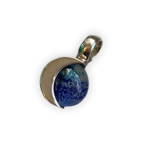 Blown Glass Moon Pendant