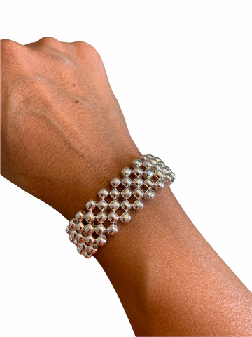 Multi-Row Diamond Cuff Bracelet