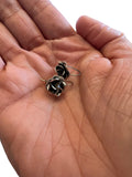 Oxidized Rose Earrings - Small
