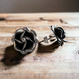 Oxidized Rose Studs - Medium