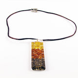 Picado Glass Pendant - Amber