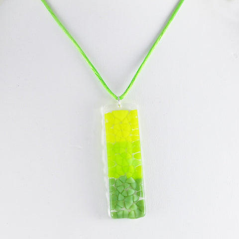 Picado Glass Pendant -Lime Green