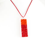 Picado Glass Pendant - Red