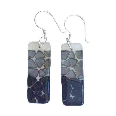 Picado Glass Earrings - Black