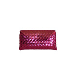 Recycled Candy Wrapper Clutch - Metallic Pink