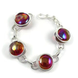 Infinity Bracelet -Crystal Red Iridescent