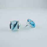Parallel Earrings - Sky Blue Crystal