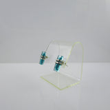 Blown Glass Rectangle Studs