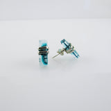 Blown Glass Rectangle Studs