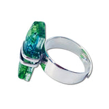 Wrap Blown Glass Ring - Green