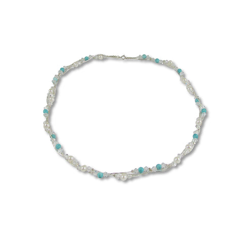 Xuxek Necklace - Pearls & Turquoise