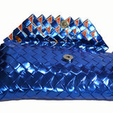 Recycled Candy Wrapper Clutch - Blue