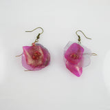 Fish Scales Earrings -Magenta