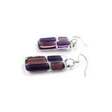 Cobblestones Glass Earrings - Amber