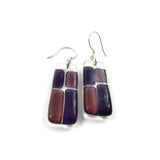 Cobblestones Glass Earrings - Red