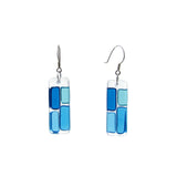 Cobblestones Glass Earrings - Amber