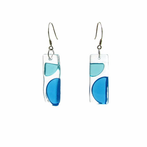 Onda Glass Earrings - Aqua