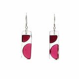 Onda Glass Earrings - Cherry