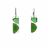 Onda Glass Earrings - Green