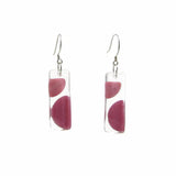 Onda Glass Earrings - Cherry