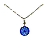 Mosaic Medallion Necklace - Blue