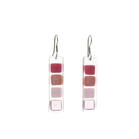 LMOL Glass Earrings - Pink