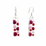 Bubbles Glass Earrings - Red