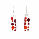 Bubbles Glass Earrings - Orange