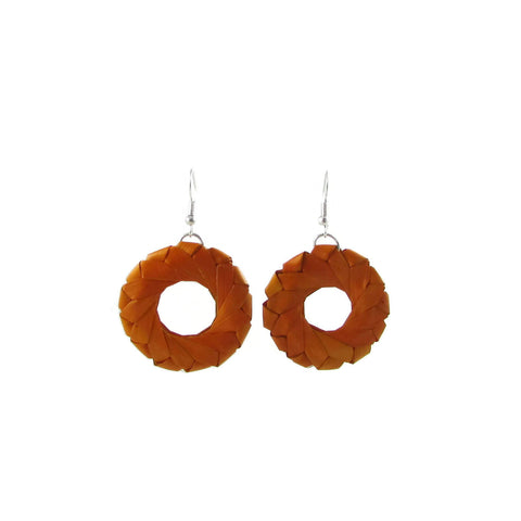 Woven Palm Earrings - Medium