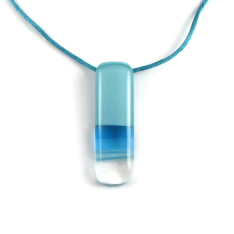 Pietri Glass Pendant - Aqua