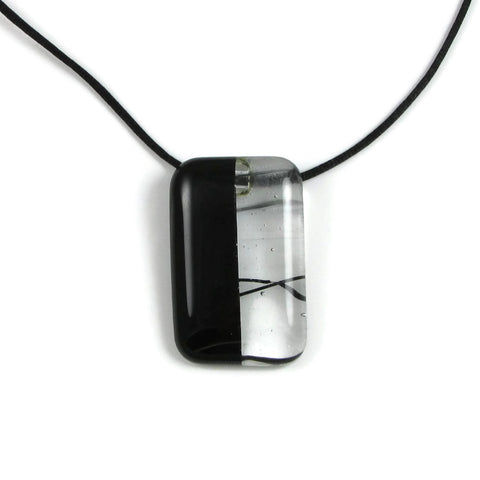 Mitad Glass Pendant - Black