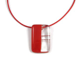 Mitad Glass Pendant - Red