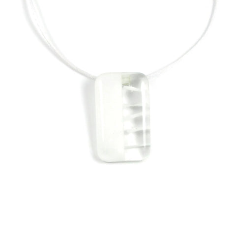 Mitad Glass Pendant - White